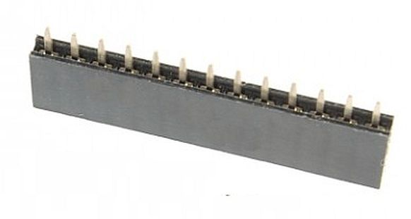 Pin header female pinsocket 1x13-pin 2